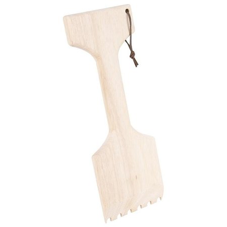 OMAHA Wooden Grill Scraper, Wood Handle, 1314 in L KJG01D